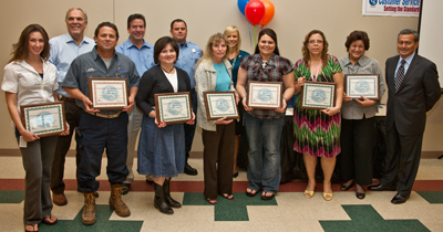 2010 Customer Service Individual Award winners