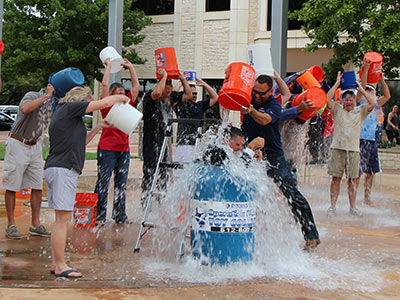 Mayor Alan McGraw, City Council members, department directors and staff participated in the Ice Bucket Challenge to benefit amyotrophic lateral sclerosis (ALS) research.